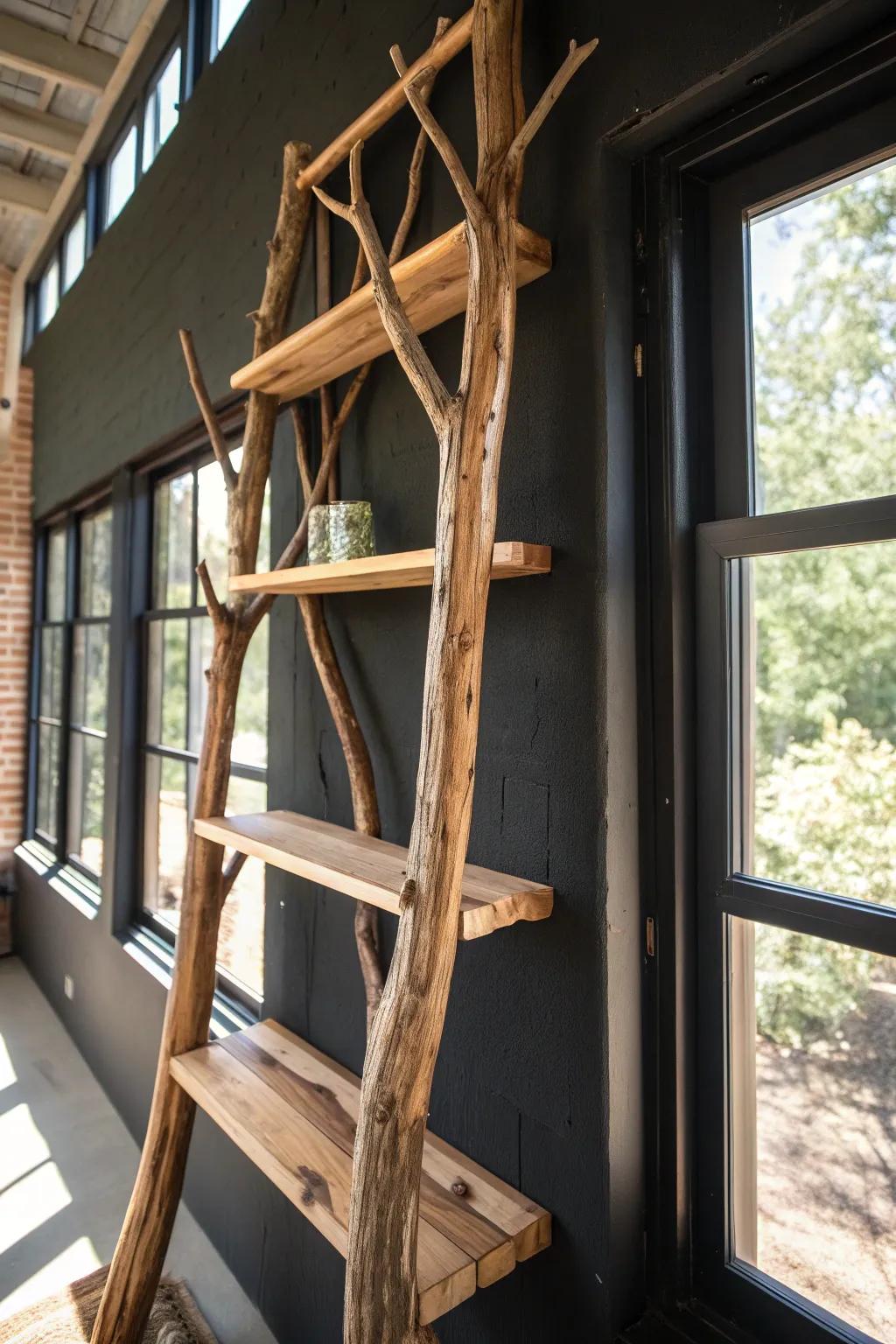 Welcome nature inside with these awe-inspiring raw timber limb platforms—where rustic sophistication intertwines with eco-friendly design.