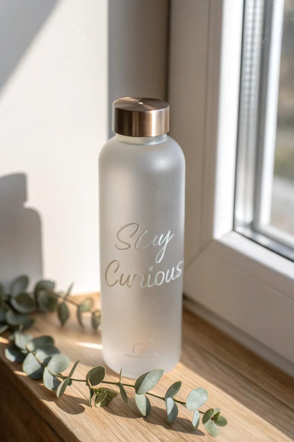 Stay inquisitive with each sip—your daily source of inspiration, elegantly engraved.