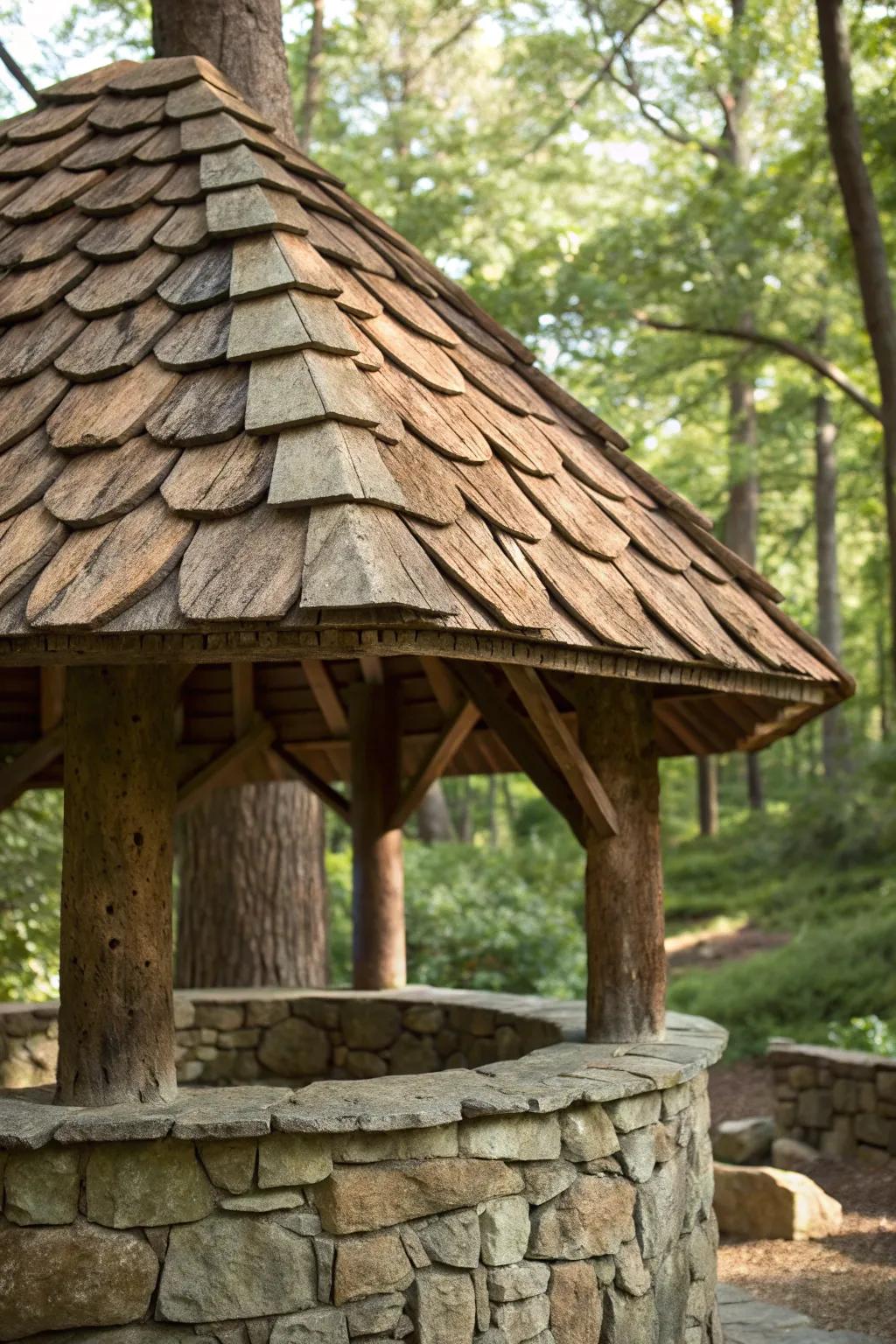 Expert craftsmanship at its peak: Embrace countryside sophistication with unaltered tree skin tiles.