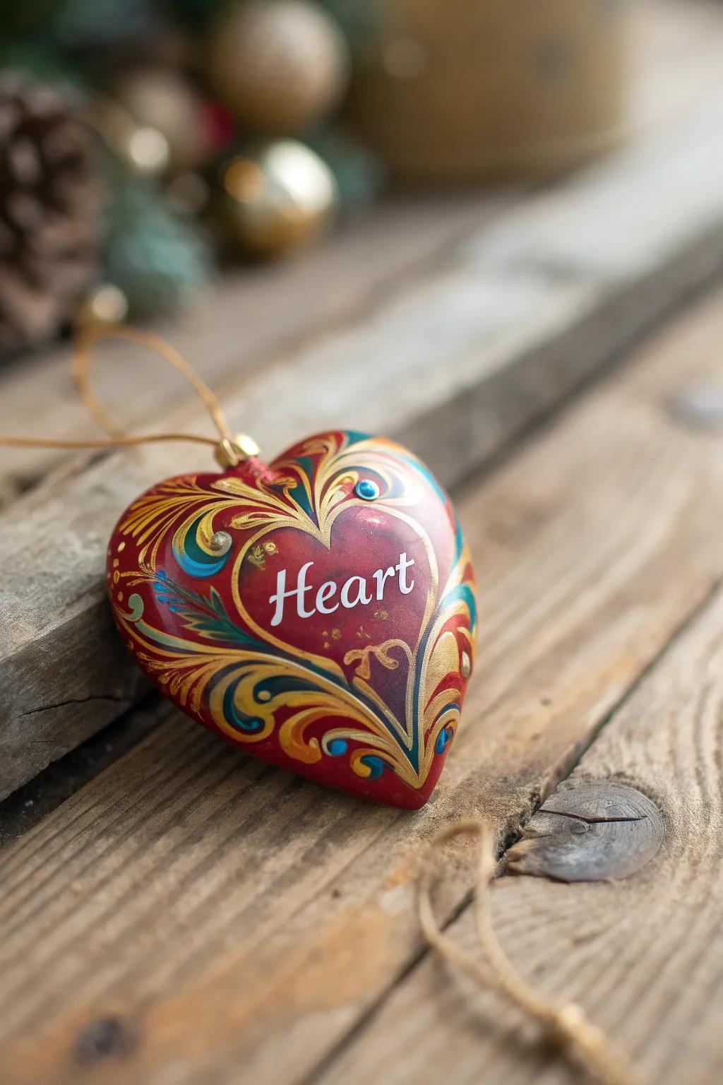 Express your sentiments through artistry with these beautifully handcrafted tinted heart mementos.