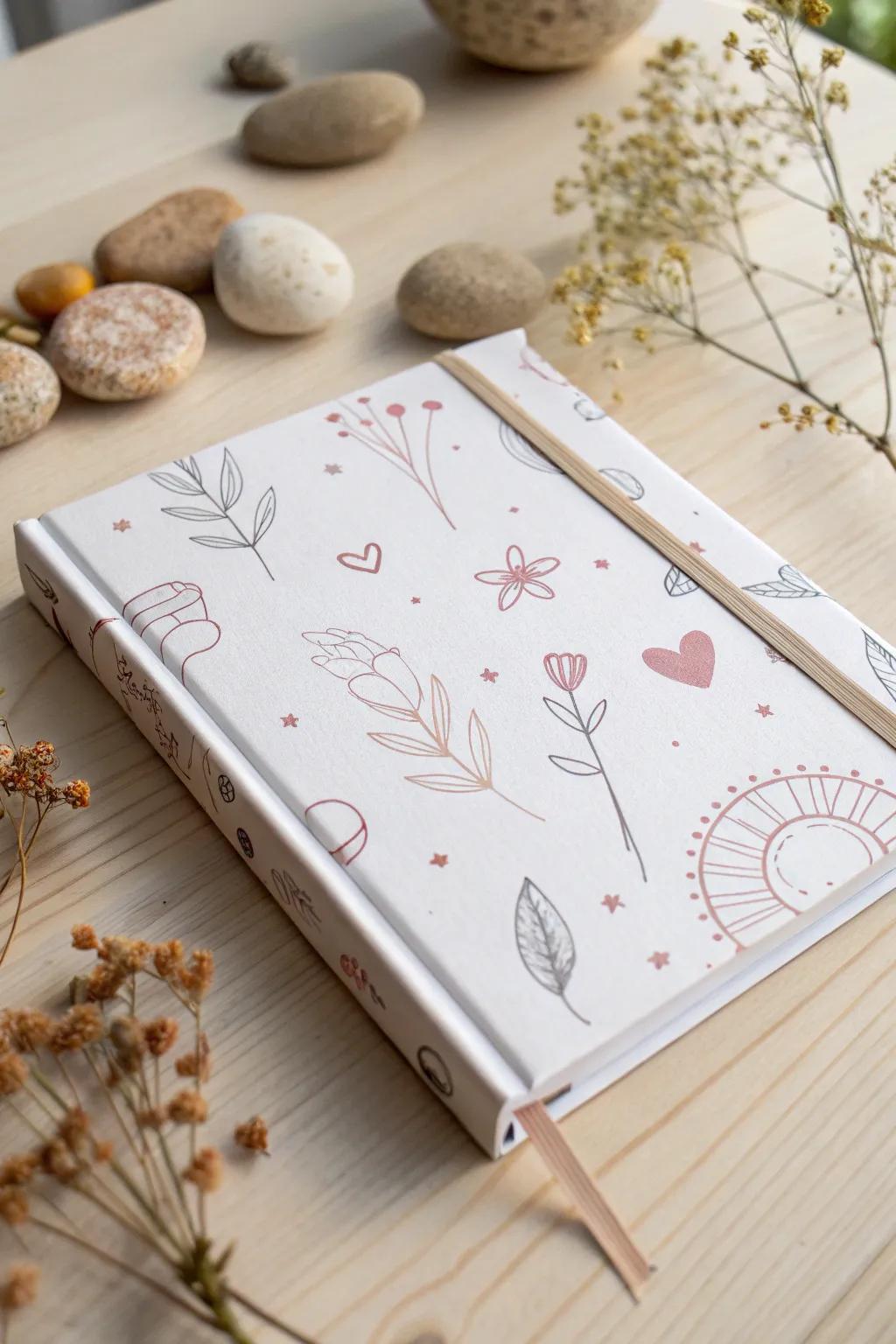 With lively doodles, create your story for a hint of fun and sophistication.