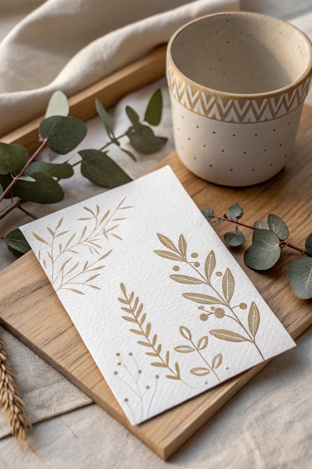 Enhance your card designs with the extravagant charm of metallic embossing. ✨