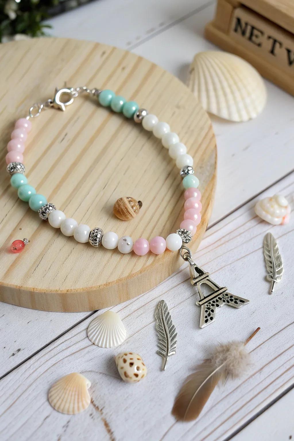 Convey your escapades with you: a minimalist memento bracelet imbued with allure and grace.