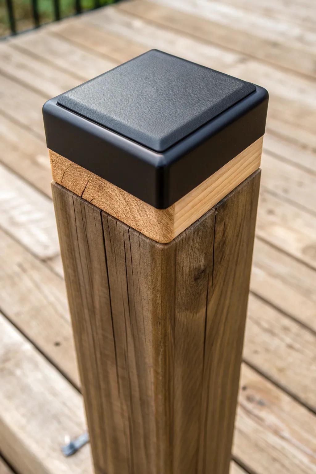 Transform your area with the sleek simplicity of a covering-wrapped post.