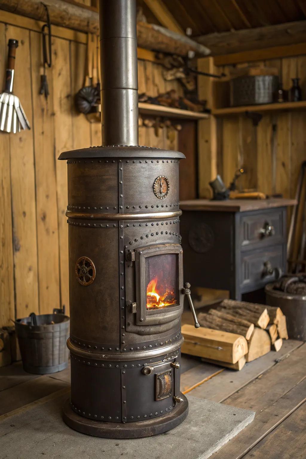 Elevate your area with an upright cask heater—where artistry converges with dialogue.