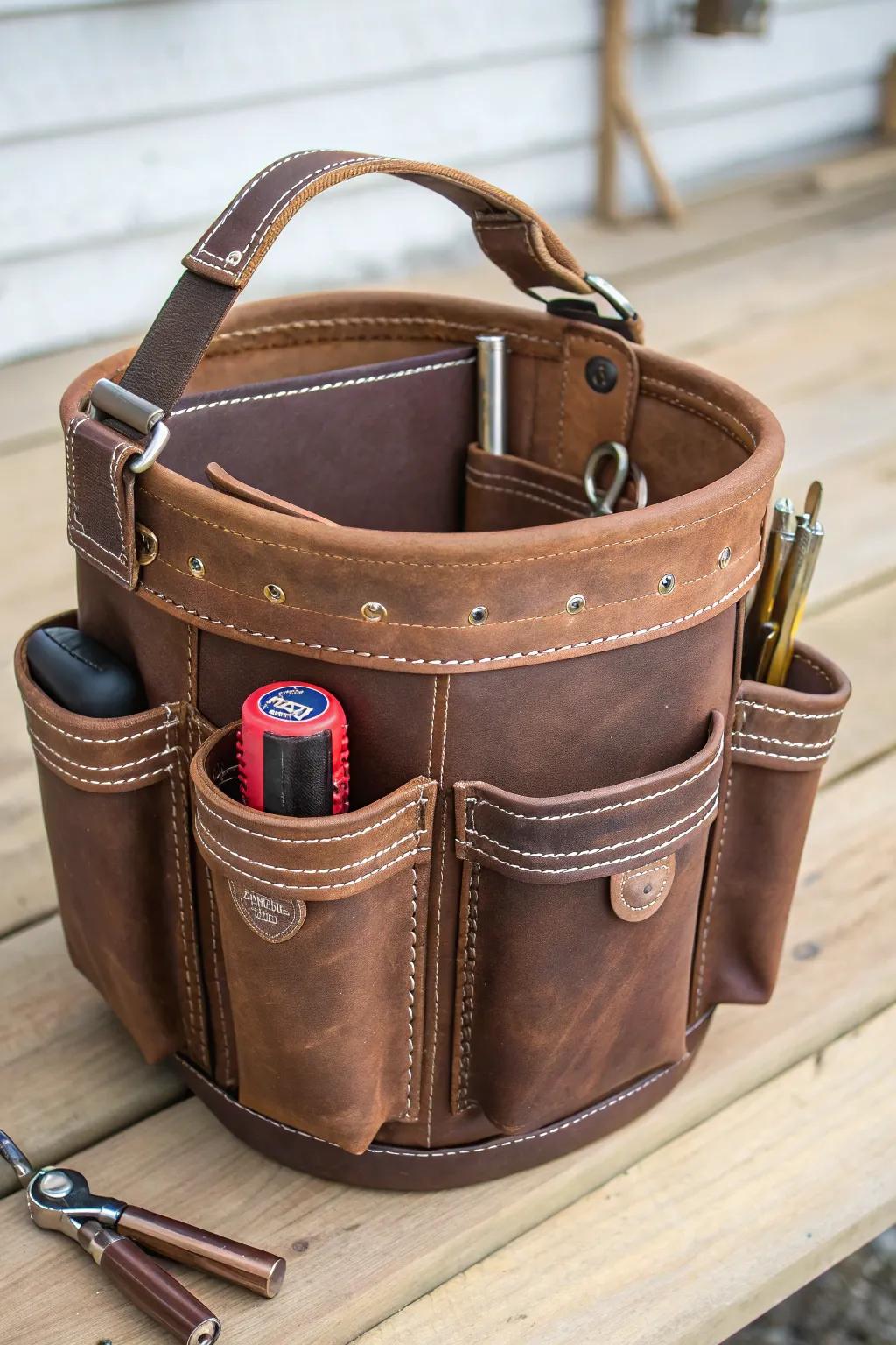 Craft Your Perfect Tool Setup: A Leather Organizer as Unique as Your Tools.