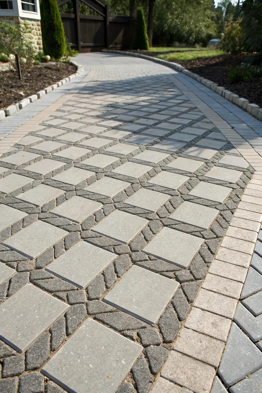 Redesign your driveway with inventiveness and skill, incorporating one-of-a-kind molded stone designs.