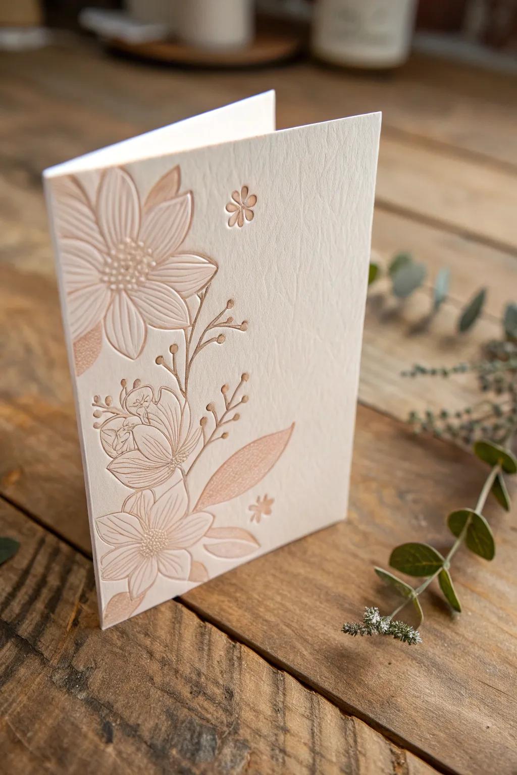 Bring a touch of class to your card-making with the beauty of raised textures.