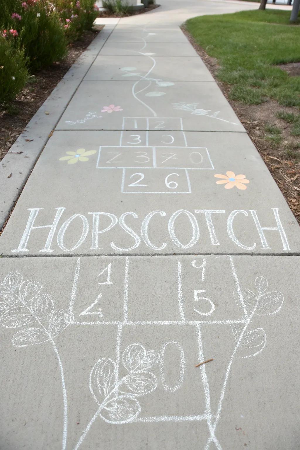 Reminiscent amusement encounters contemporary sophistication within this minimalist step game blueprint. #ChalkTheWalk
