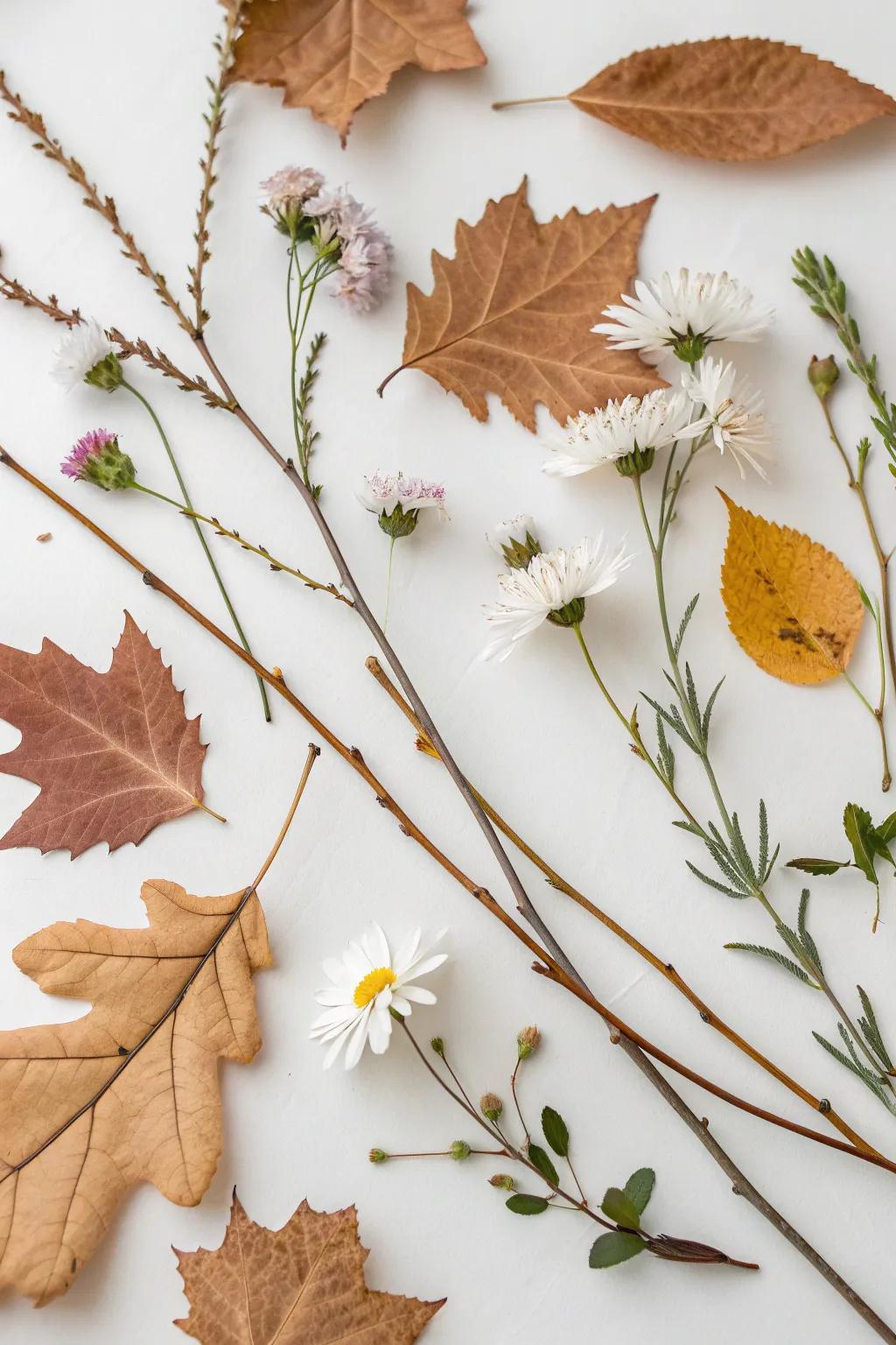 Embrace the elegance of nature with minimalist art projects.