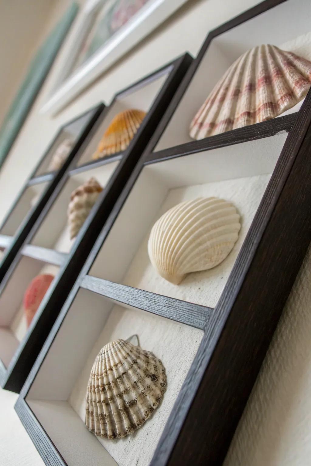 Ocean shell display cases put the shore within your reach.
