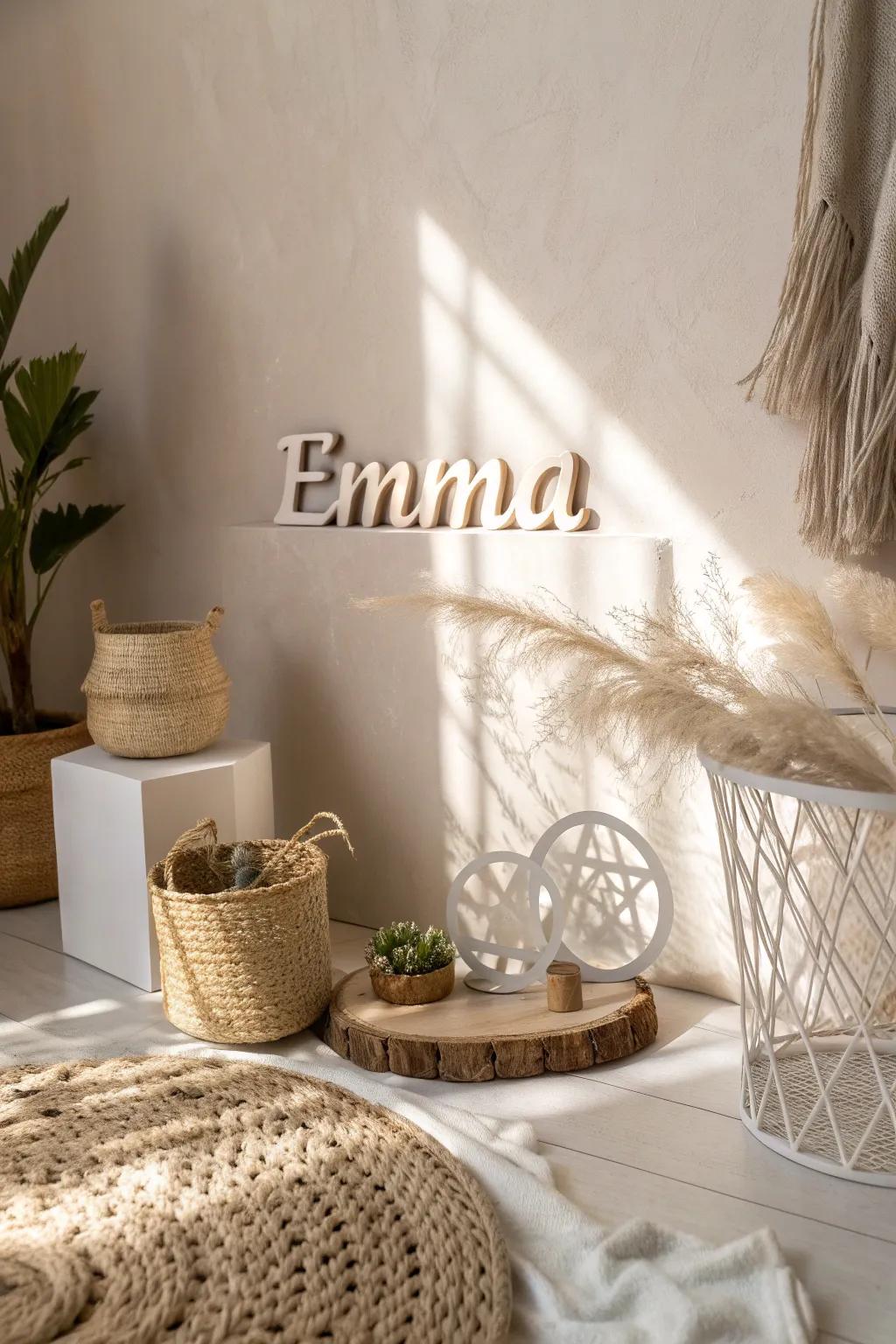 Delve into the artistry of illumination and shadow with three-dimensional name artwork, imbuing your area with subtle refinement.