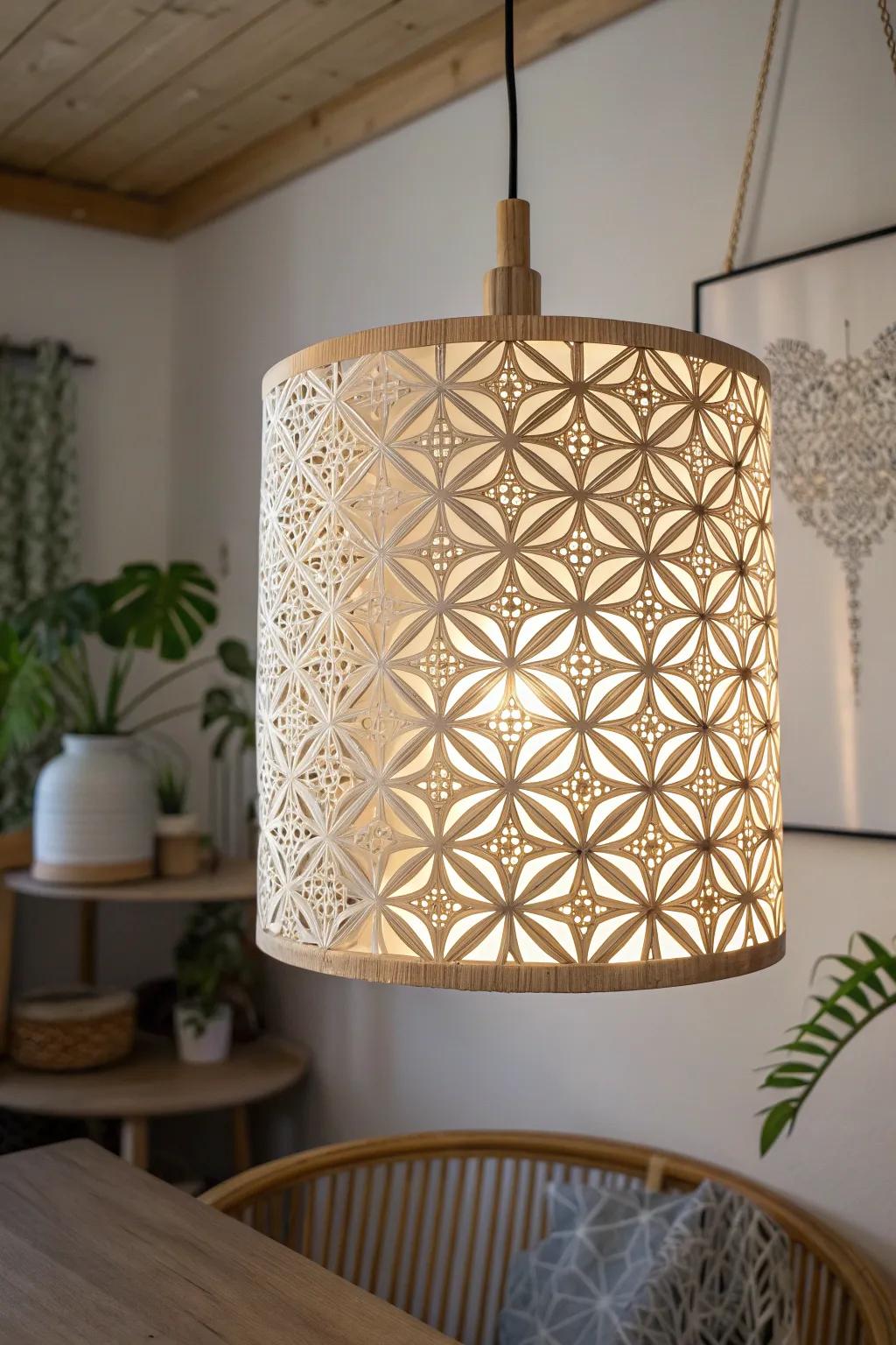 Illuminate your space with the art of 3D-printed elegance. 🌿✨ #ScandinavianDesign #BohoChic