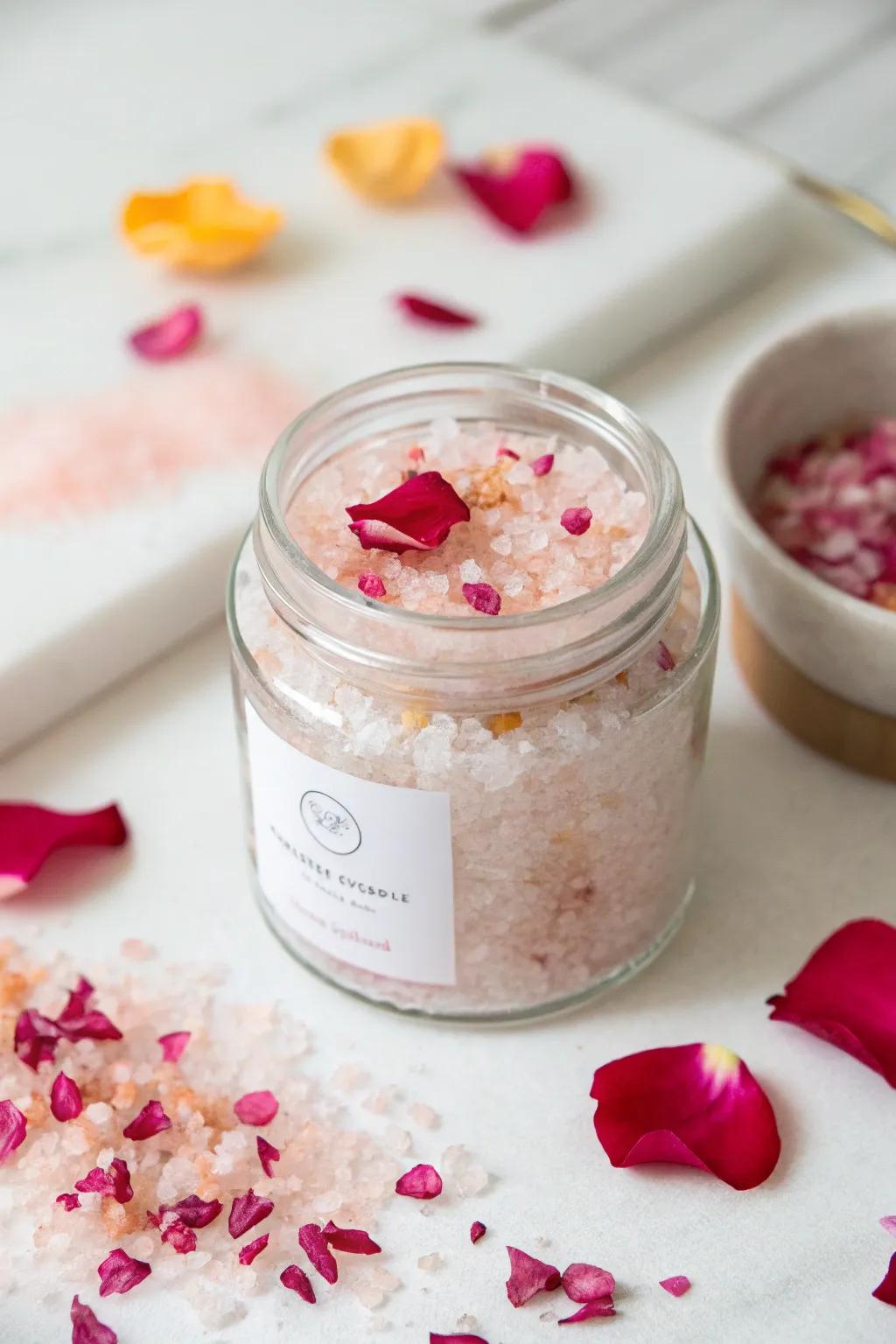 Transform your bathing ritual with lavish rose essence soak crystals, where effortlessness intertwines with innate allure.