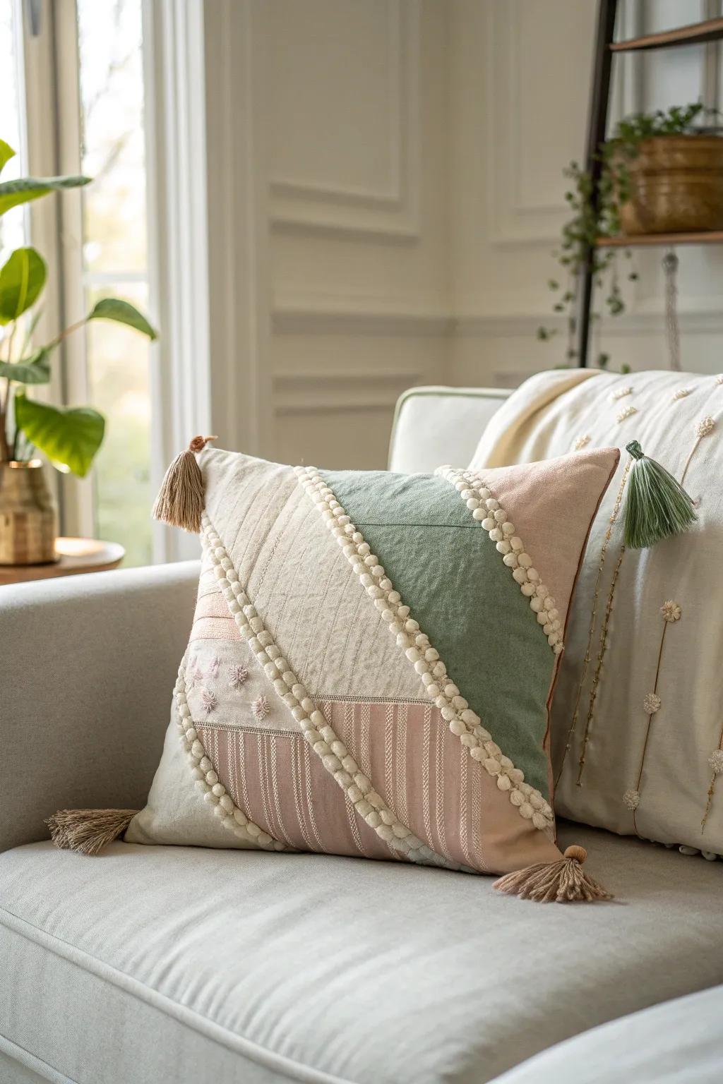 Reanimate your abode with these fetching DIY throw pillow envelopes. An amalgamation of minimalism and bohemian charm for a snug, artisan sentiment!