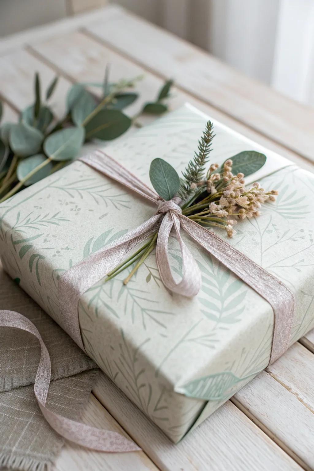 Enhance your gifting through theme-oriented wrapping that conveys depth in simplicity and sophistication.