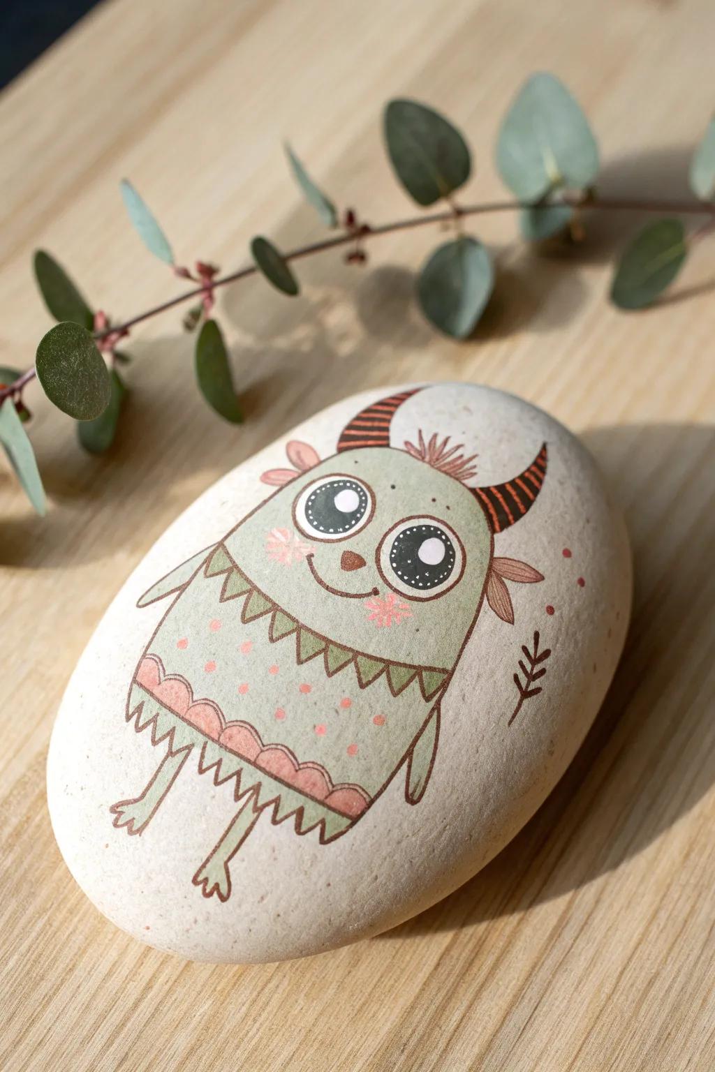 Embrace the allure of painted stone creatures – where ingenuity converges with simplicity in an enchanting, handcrafted aesthetic.