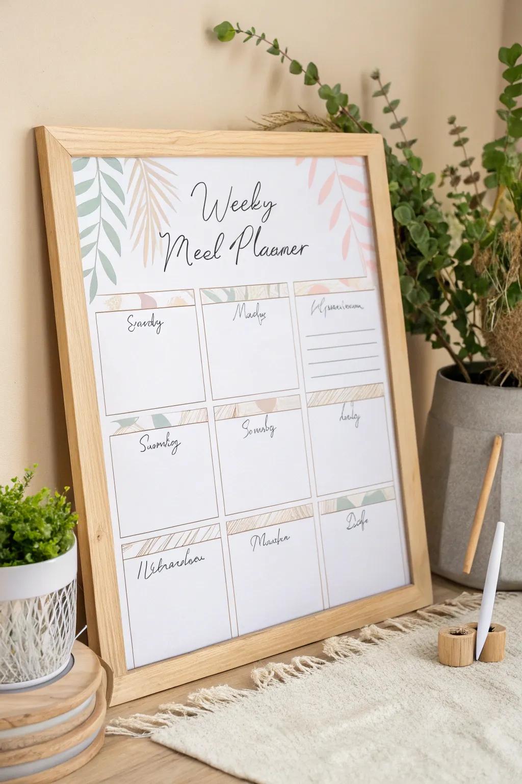 Elevate your meal planning with a touch of Scandinavian elegance and boho charm.