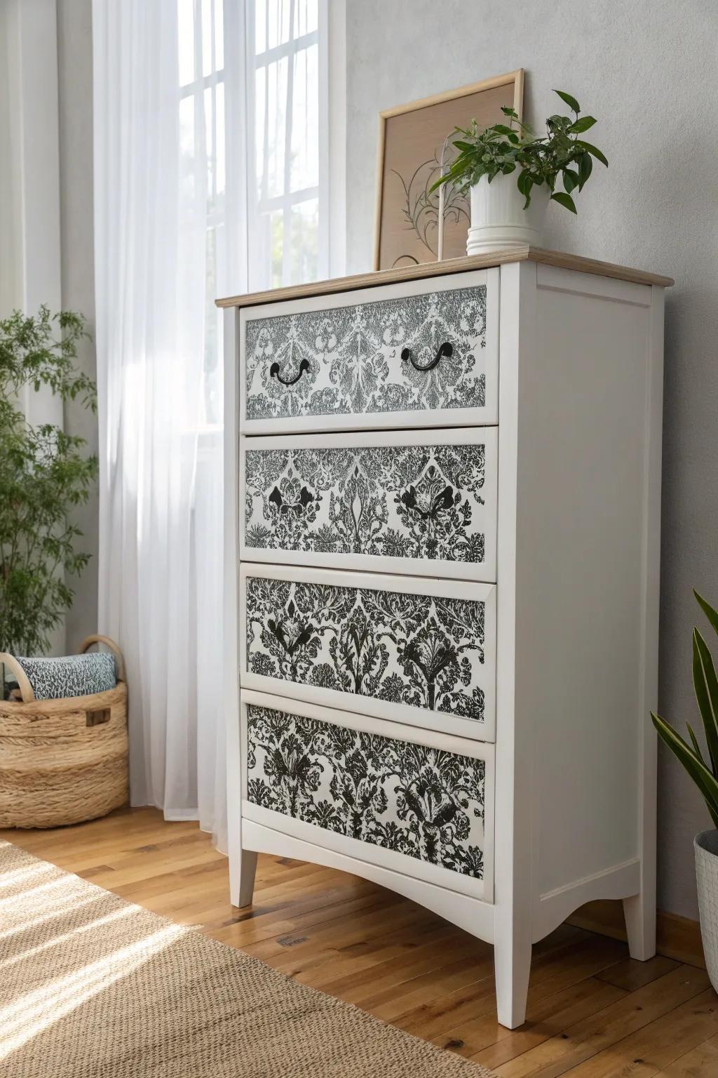 Renovate your area with this monochrome wonder—where Scandinavian minimalism converges with bohemian allure.