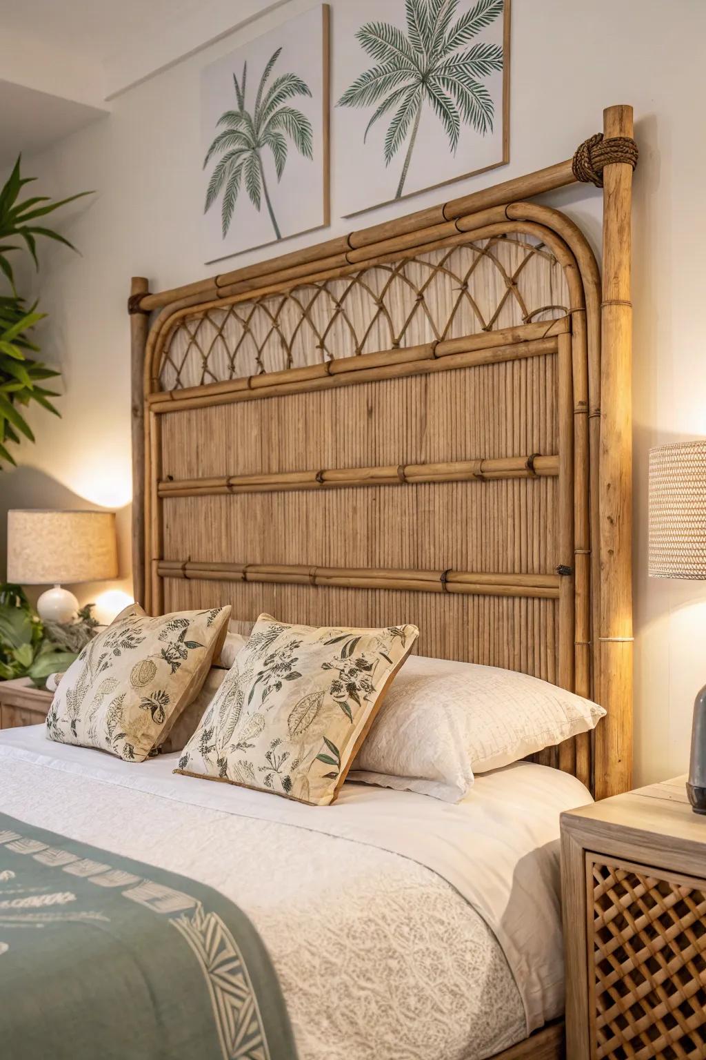 Elevate your area with the enduring lure of a uniquely crafted bamboo bed frame.