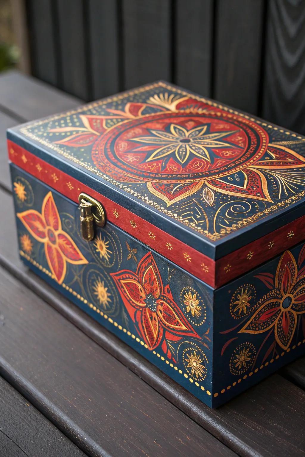 Turn a simple cigar container into a masterpiece of color and artistry.