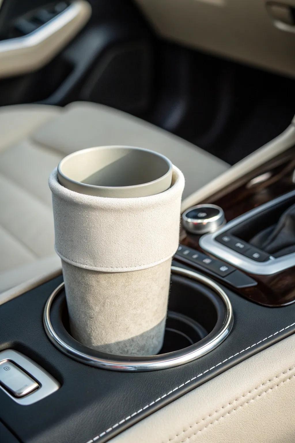 Transform your vehicle's space into a stylish mug accommodation with minimalist sophistication.