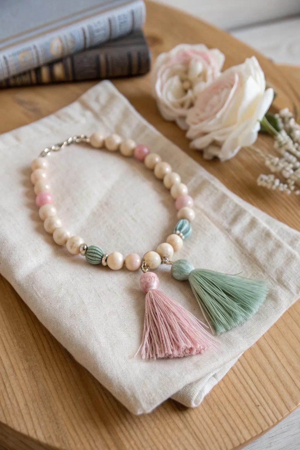 Relish the beauty of handcrafted tassel bracelets, where ease blends with bohemian charm.