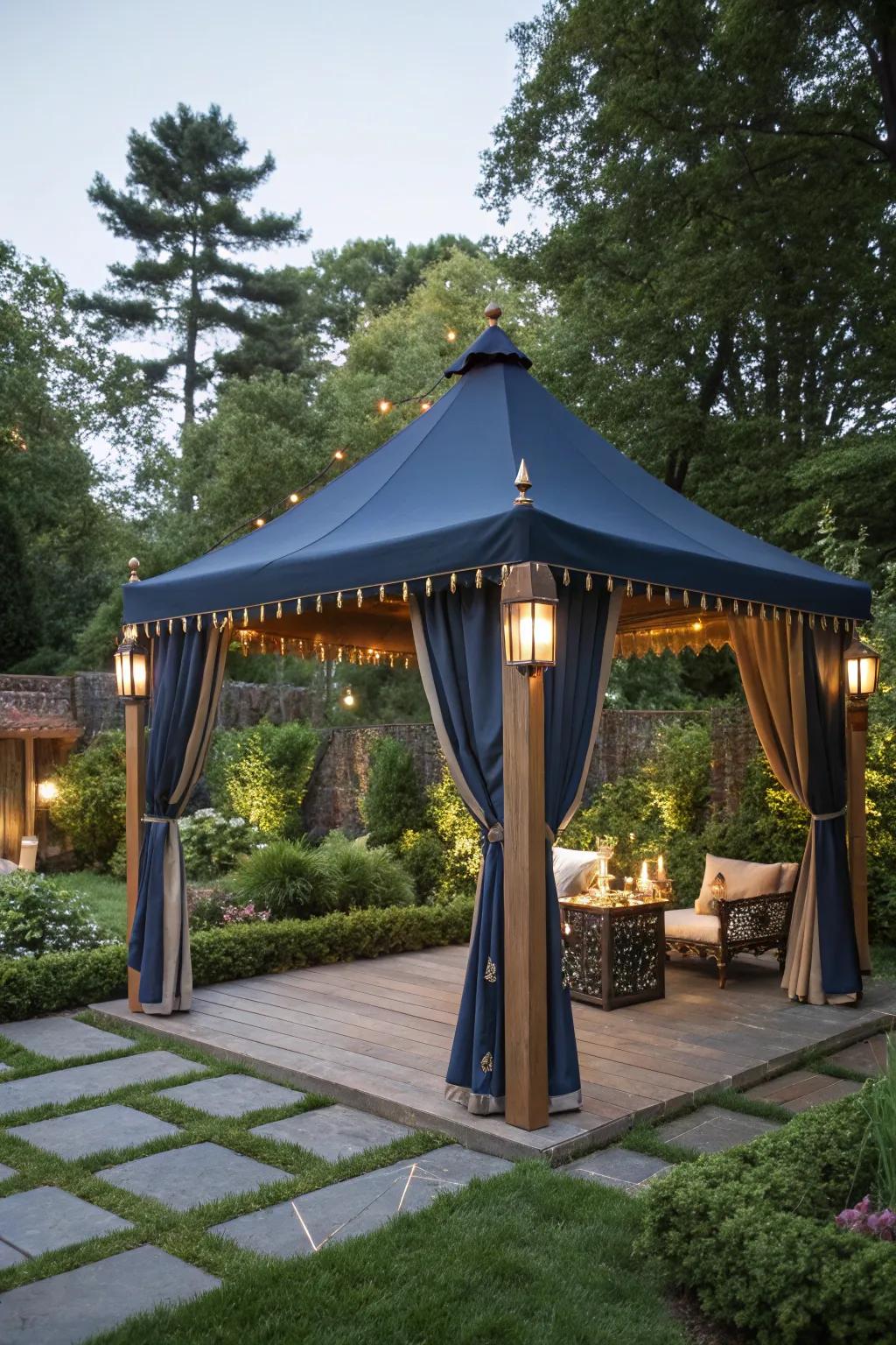 Upgrade your yard with a chic canopy tent—ideal for any unplanned celebration.