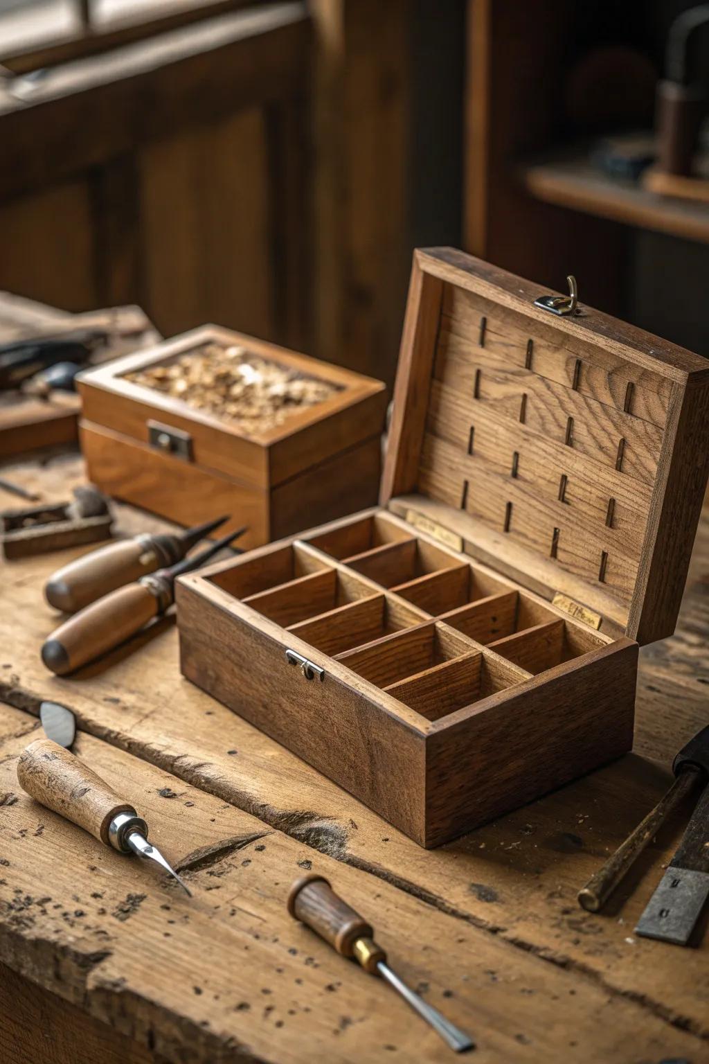 Handiwork at its best: Put together your very own wood storage chest effortlessly.