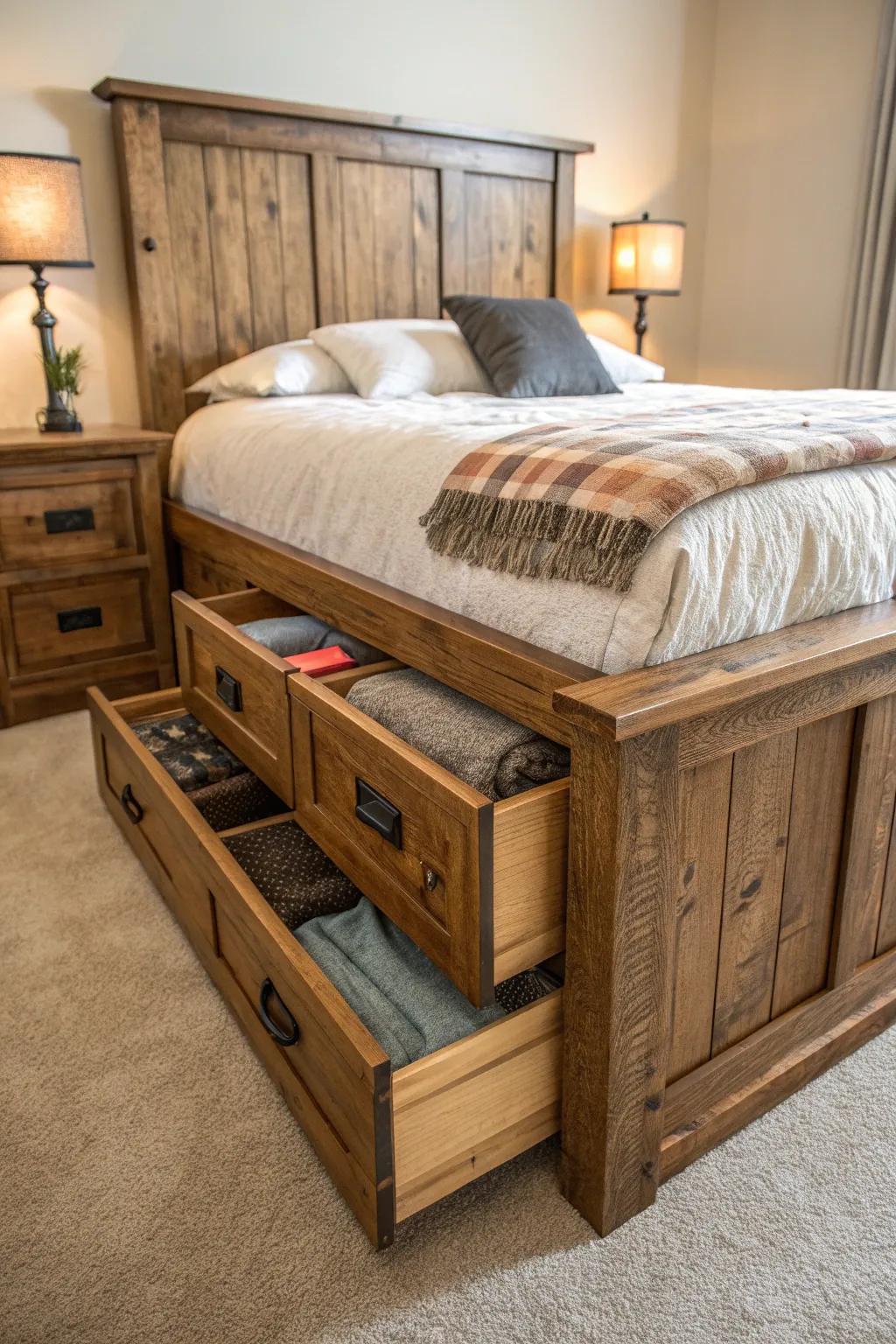 Maximize your bedroom's square footage utilizing this expertly conceived space-optimizing bed build.