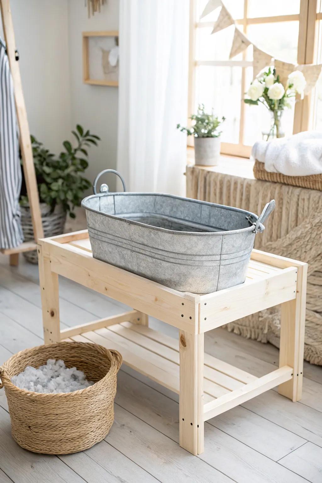 Revamp vintage finds into treasured items with this refined DIY recycled water table—harmoniously blending eco-friendly allure with a modern design!