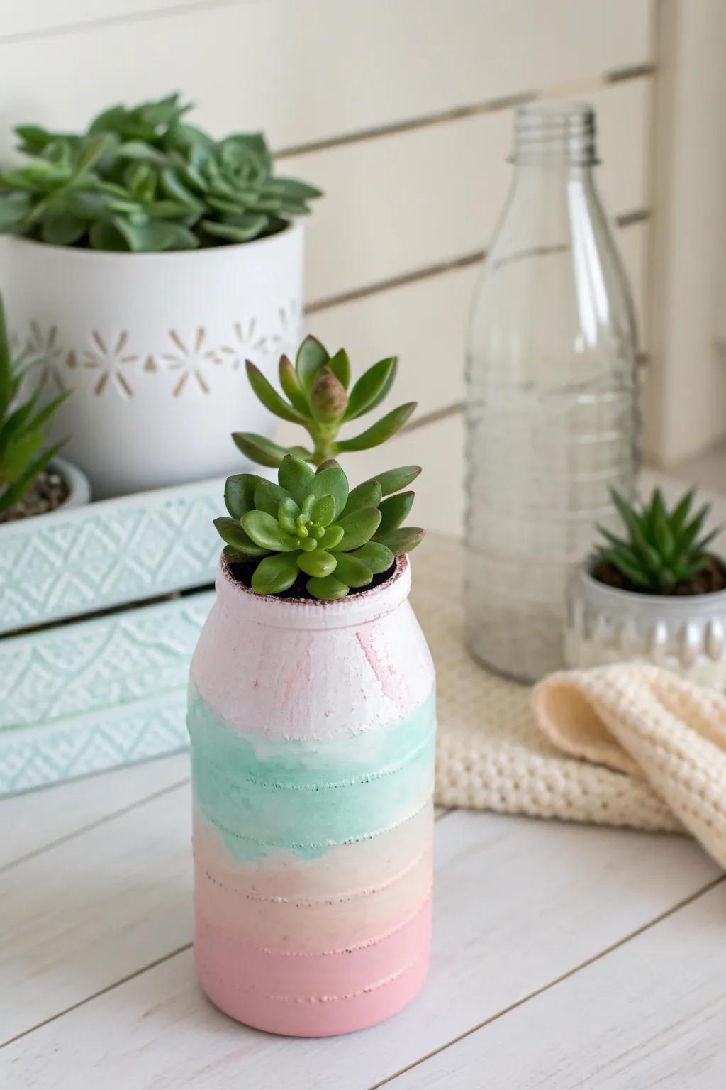 Convert waste into wonder with this elegant recycled vessel planter—ideal for adding eco-chic sophistication to your sanctuary.