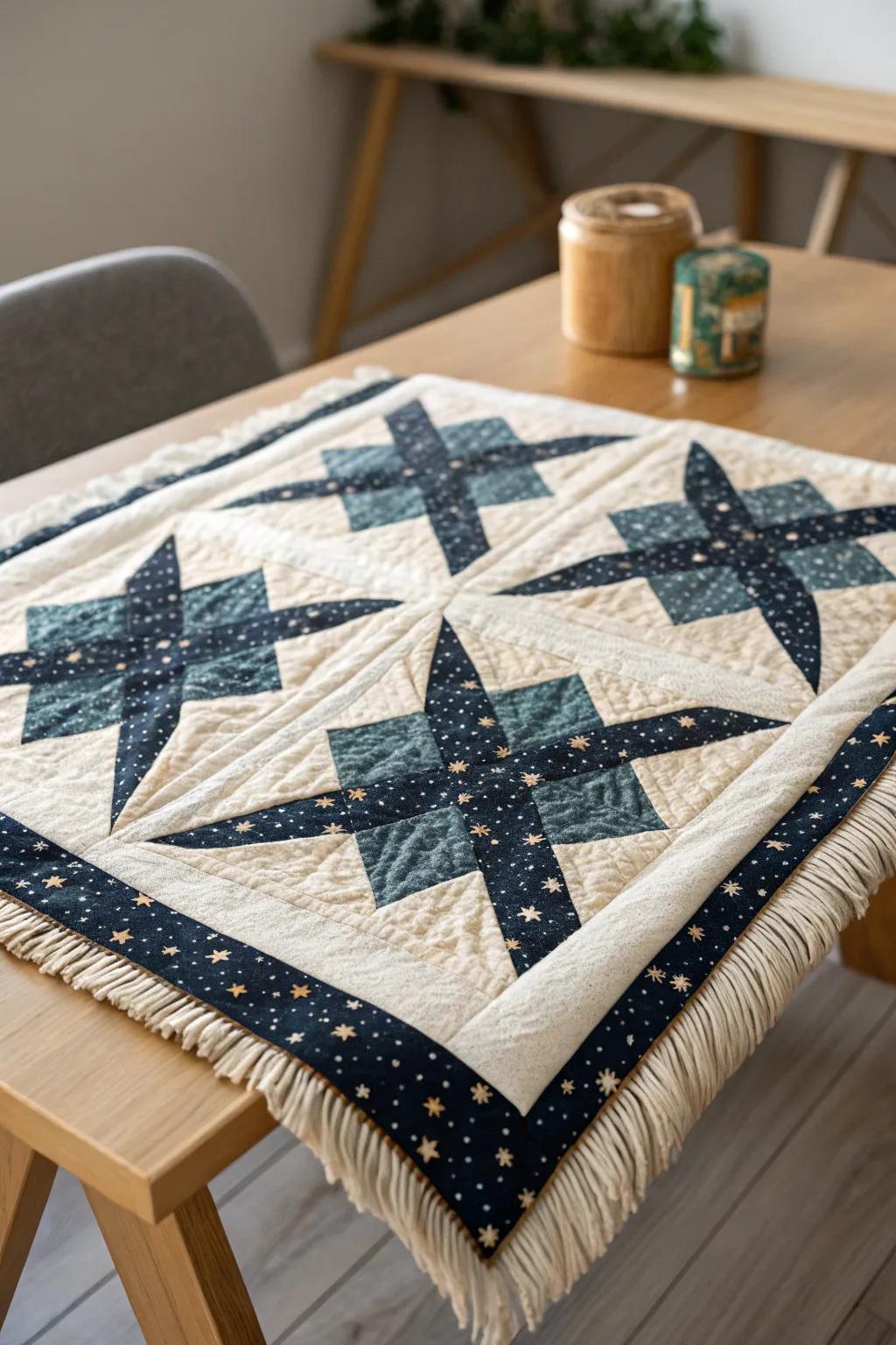 Design your personal evening star with quilt patterns that shimmer.