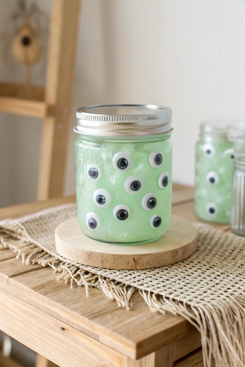 Embrace the spectral with panache - Creature Gaze Slime imbued with a Scandinavian inflection!