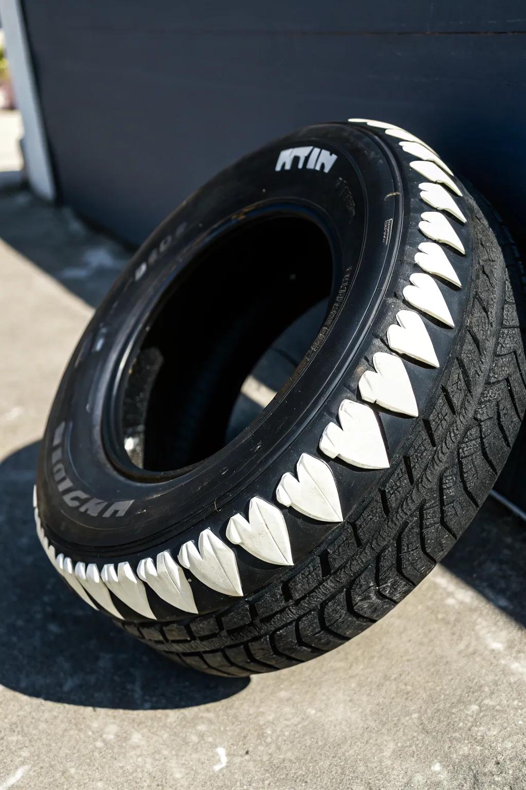 Unleash the beast within: a tire transformation that's bound to be the focal point of your Halloween decor!