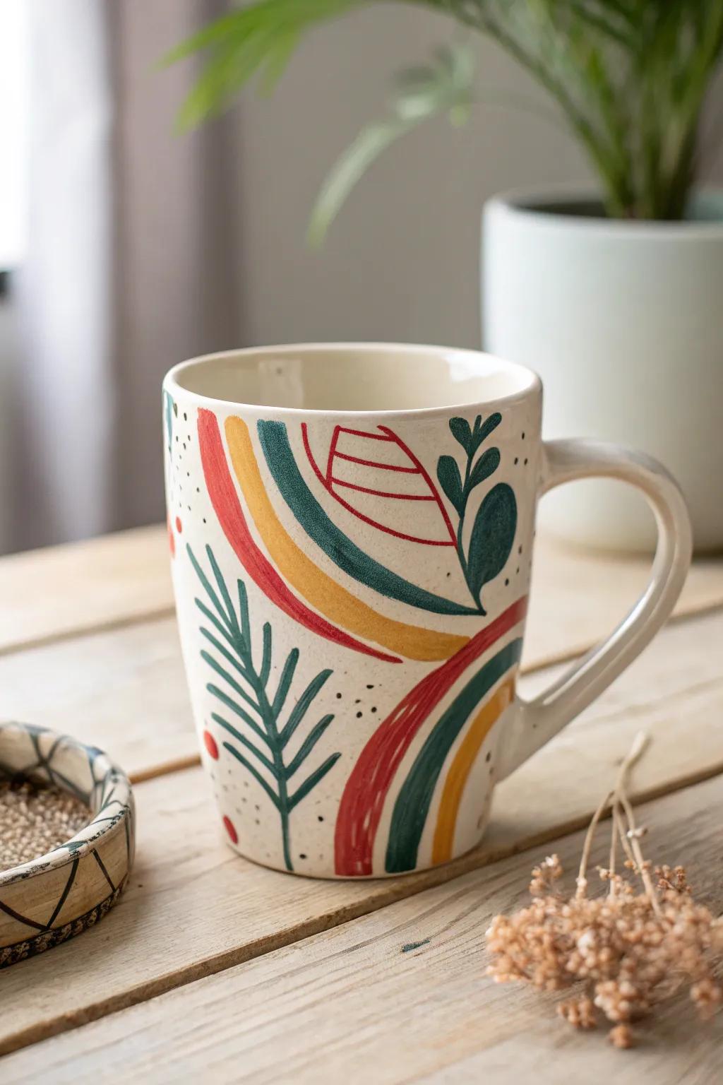 Transform your morning routine with a mug that serves as a work of art.
