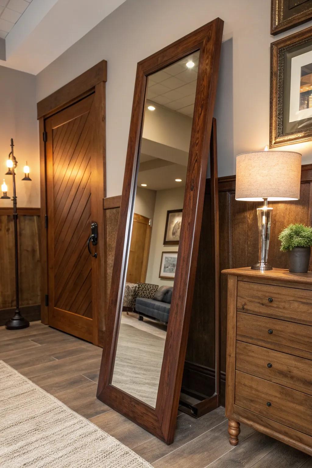 Uncover the secret passage: Style unites with ingenuity by means of this hidden entryway mirror.