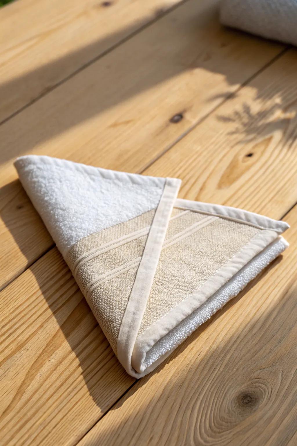 Uplift your bathroom décor with the graceful inclined crease. Uncomplicated, elegant, and undeniably chic.