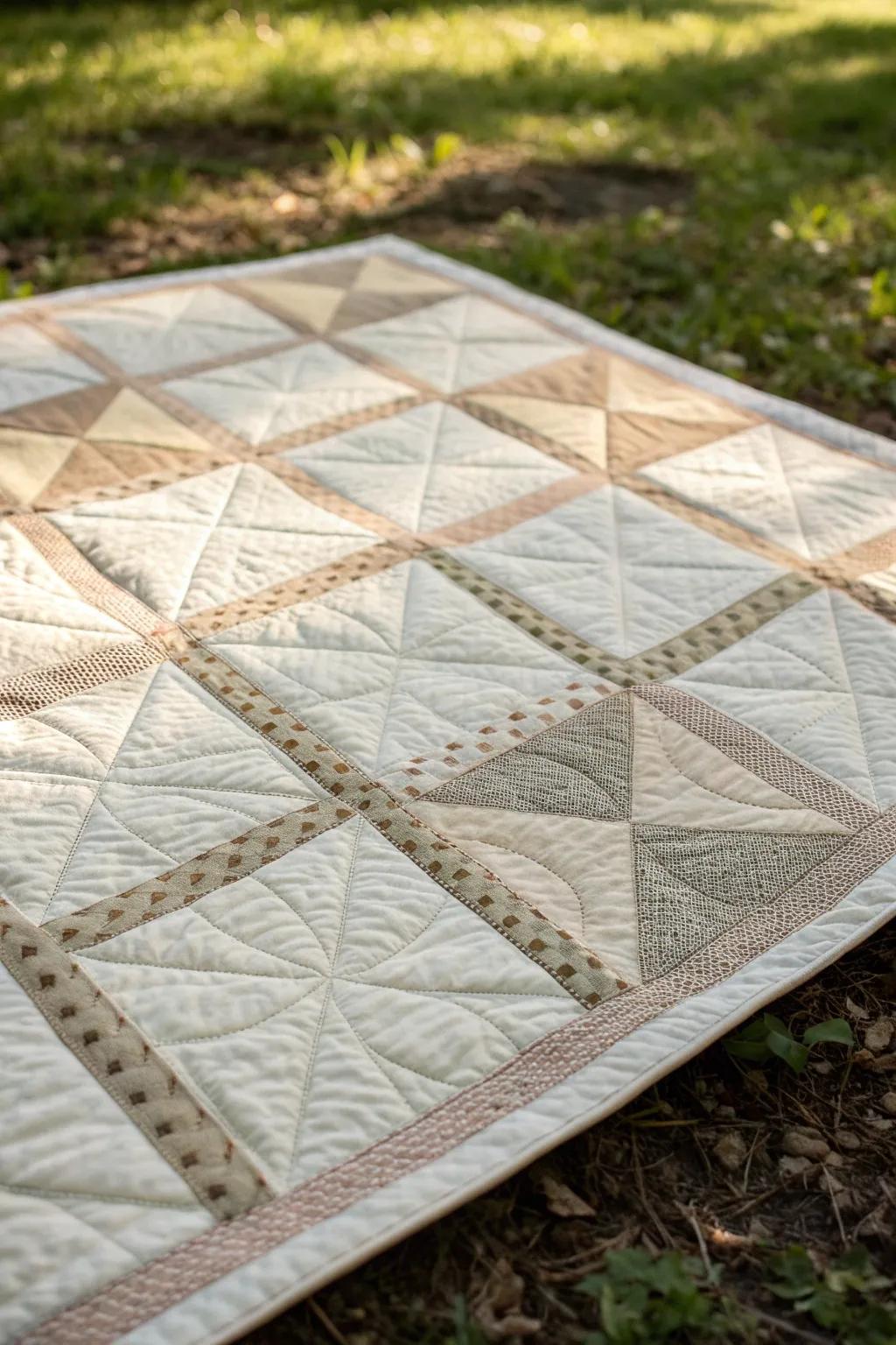Unveil the skill of concealed sashing for a cohesive quilt design that empowers your inventiveness to radiate.
