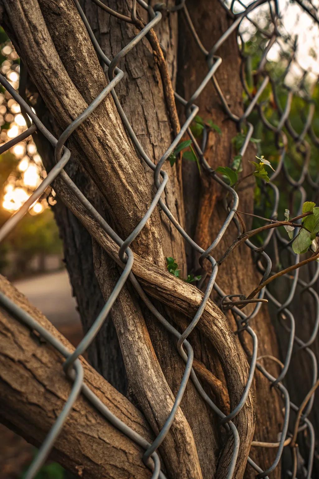 Convert your fence into a rustic work of art with the inherent allure of interwoven branches.