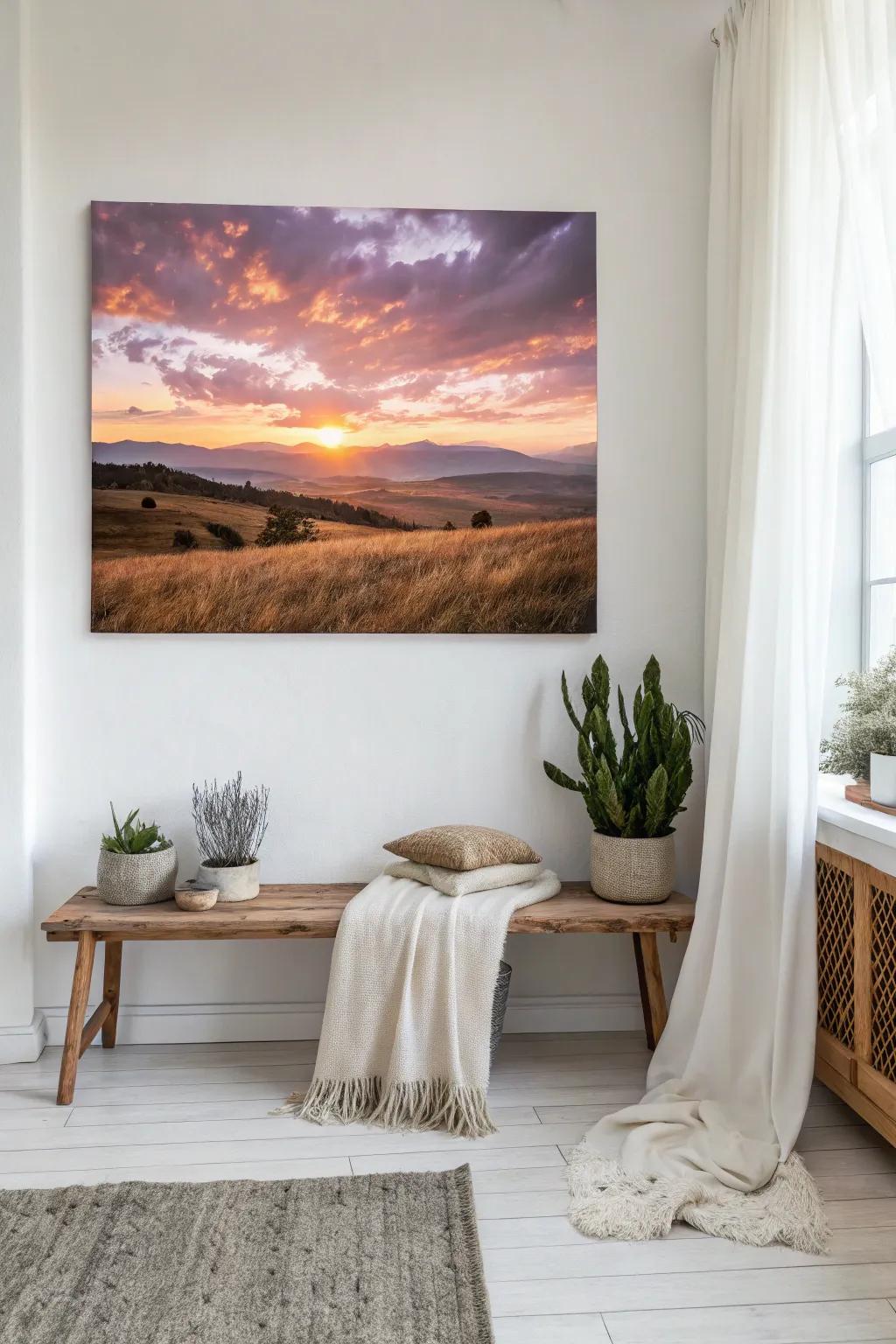 Relish the sublime charm of luminous sunsets with understated sophistication.