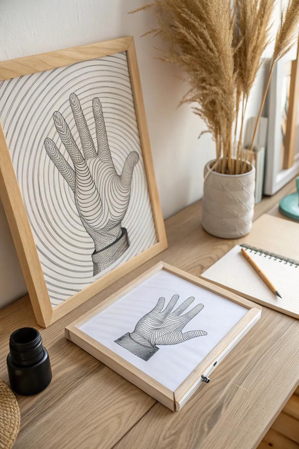 Create magic with simple lines ✨ Dive into the art of optical illusions and let your creativity shine. #LineArt #MinimalistMagic