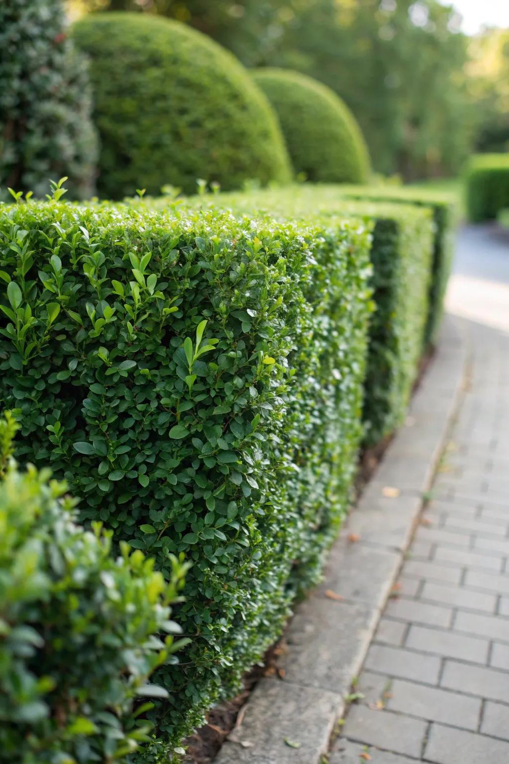 Eternal sophistication in greenery - the traditional charm of a yew border.