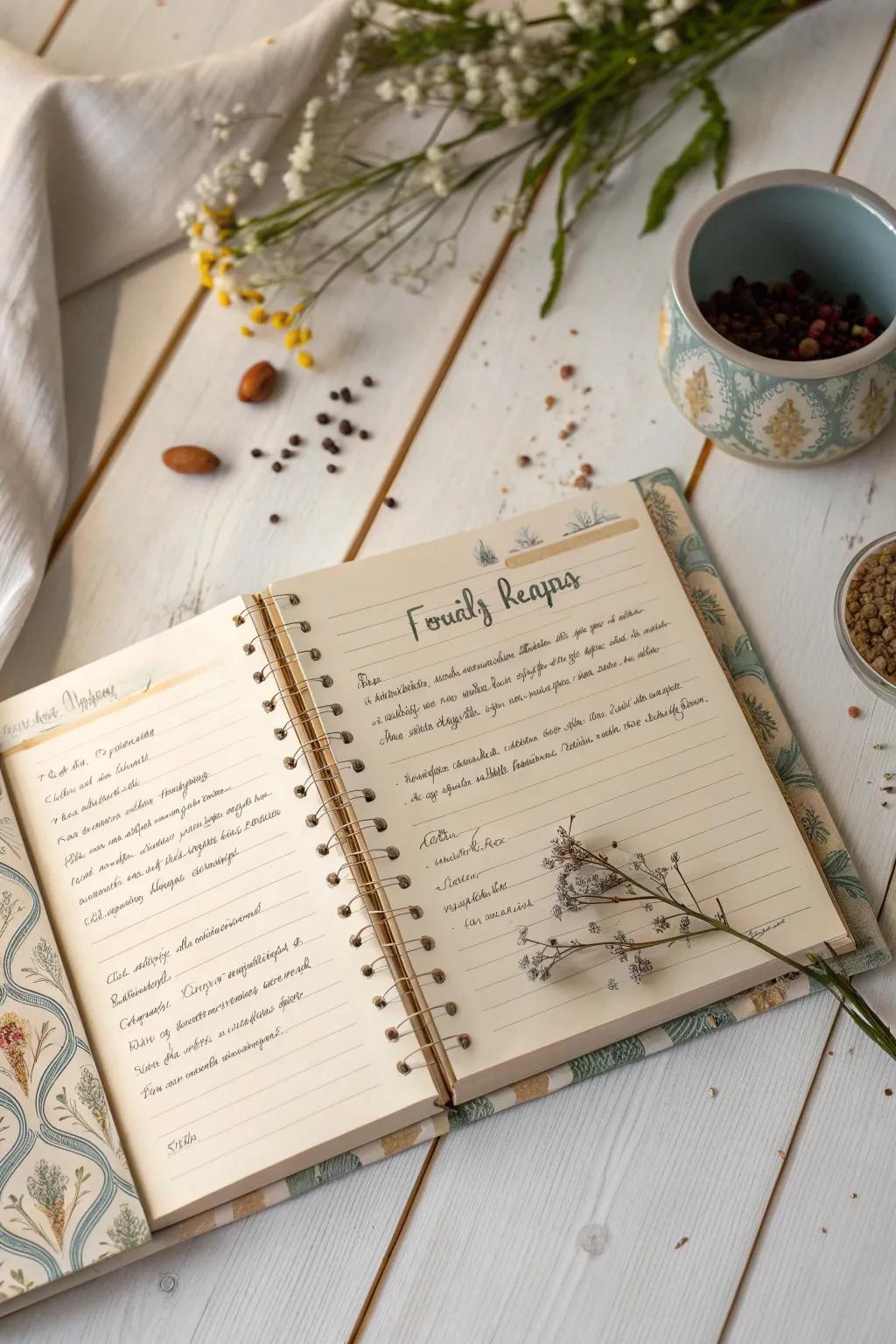 Take pleasure in the allure of handmade mini recipe books, ideal for handing down cherished family recipes.