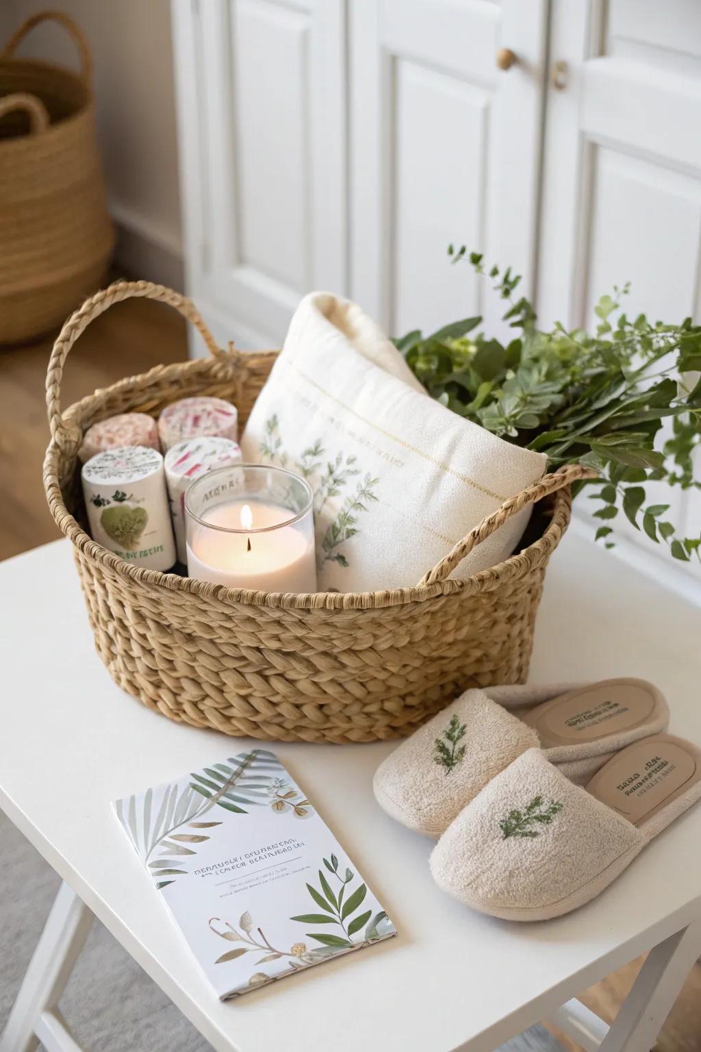Design a serene self-care haven this Mother's Day with a carefully designed basket of calm.