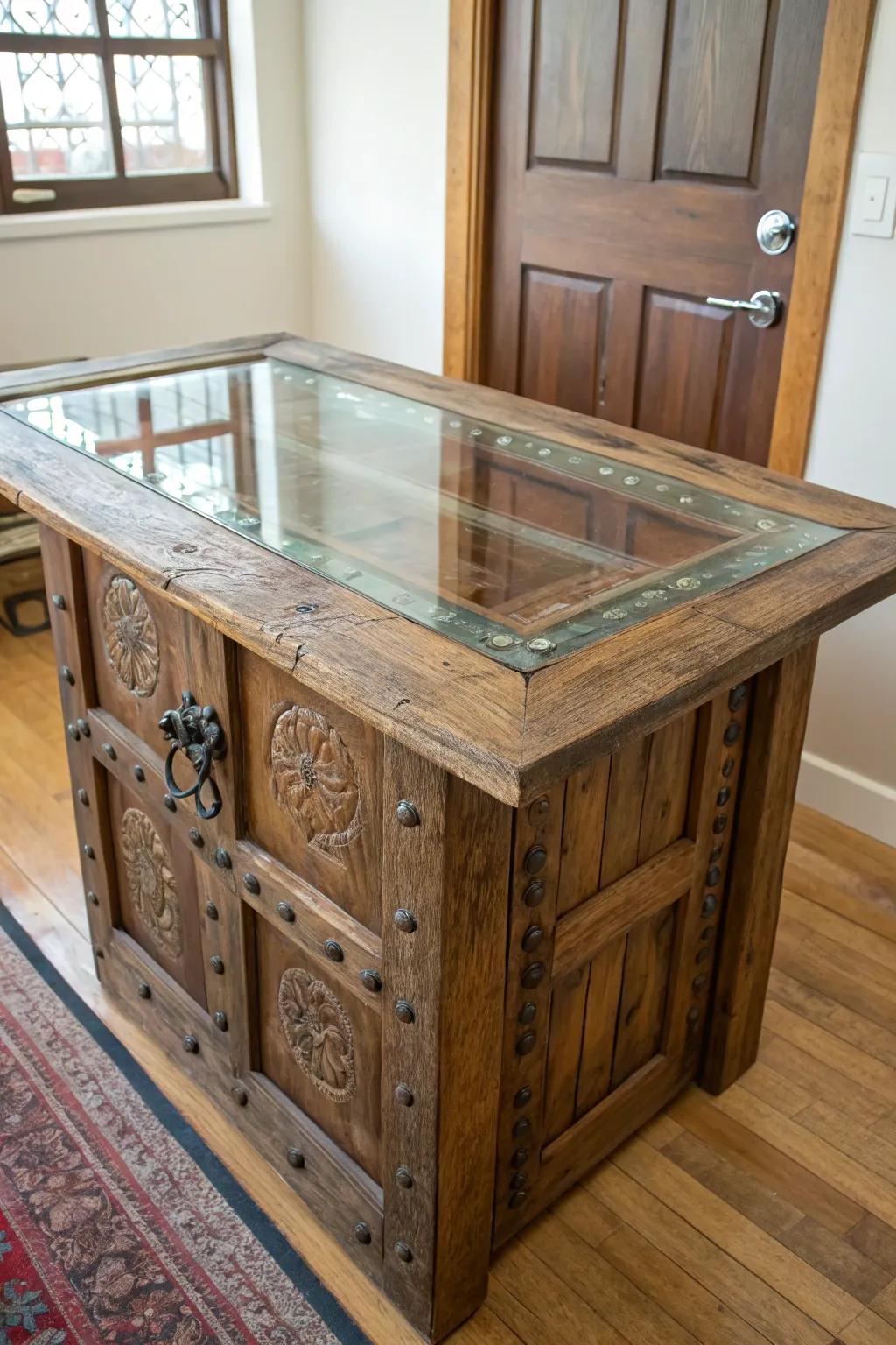 Elevate any room with the joining of rustic beauty and modern grace.