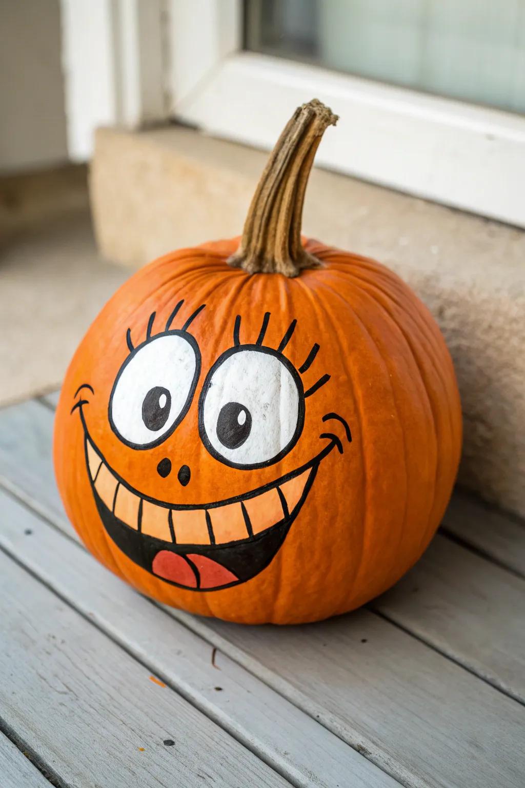 Let your child's creativity shine with whimsical pumpkin faces!