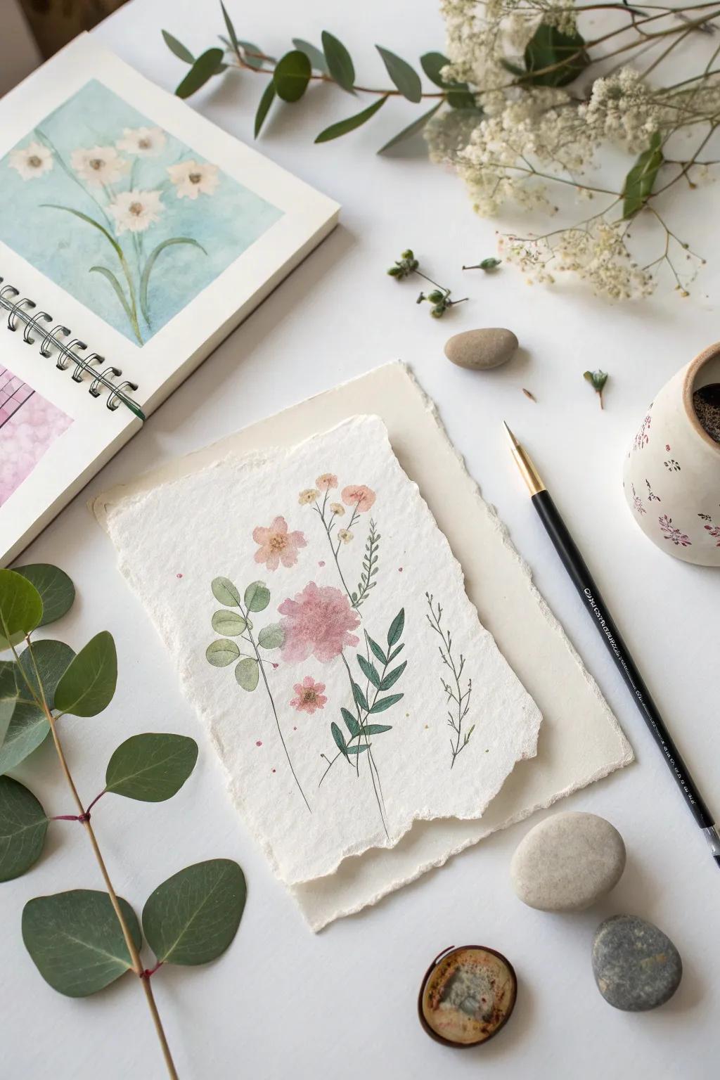 Construct a secluded haven for creativity by combining artistry, simplicity, and natural allure in your collage.