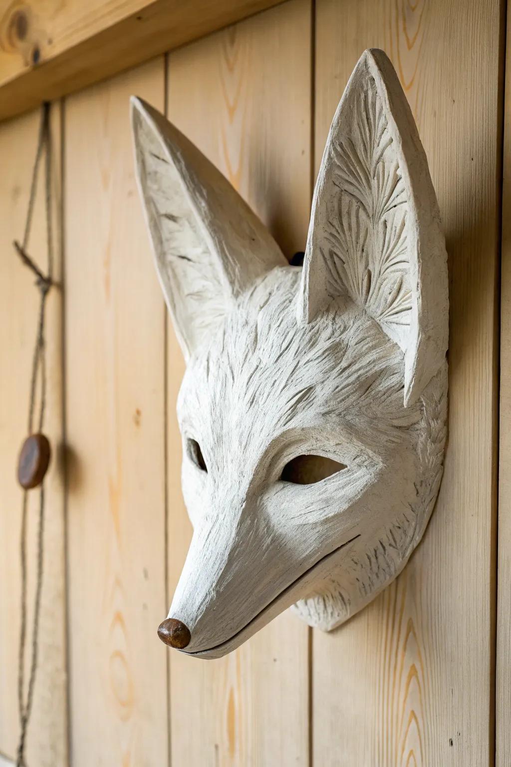 Capture the wild attraction of the Creature Corner with this exquisite plaster fox form, a fusion of simplicity and craftsmanship.