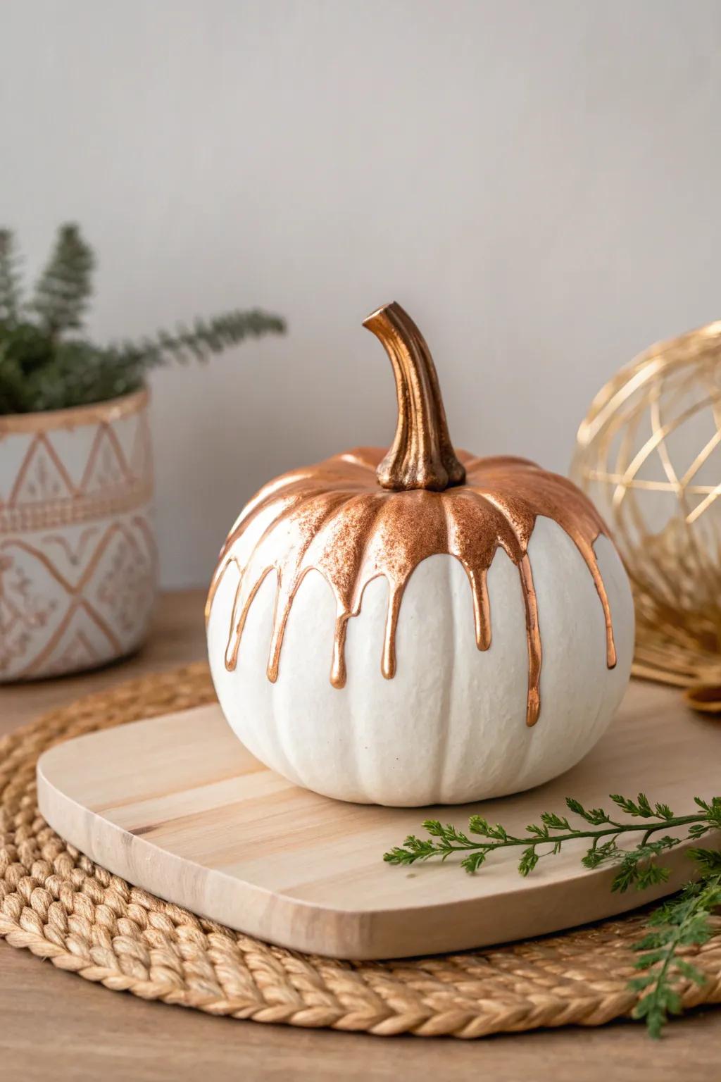 Elevate your autumn ambiance with the subtle glimmer of copper, infusing your decor with a hint of sophistication. 🍂✨ #GildedCascadeAccent